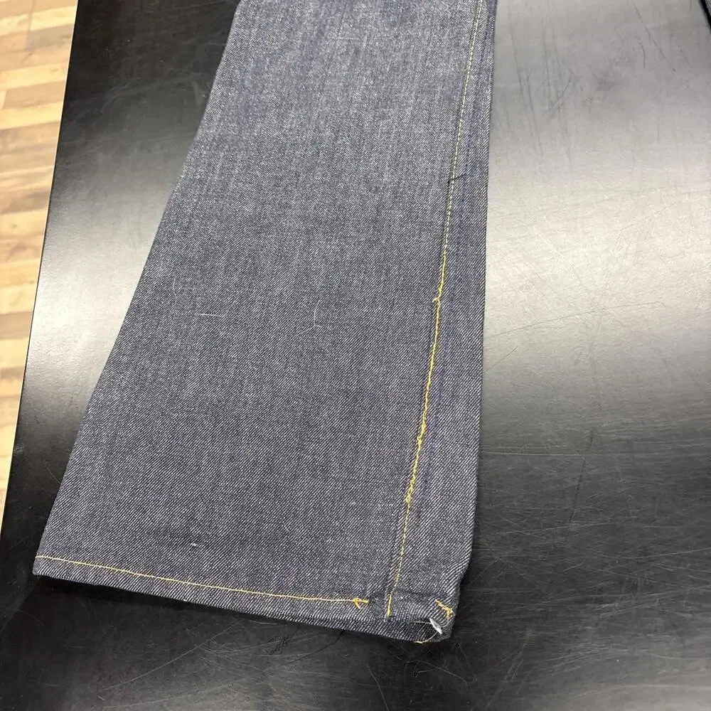 VTG 70s Orange Tab And Stitch Levi’s Wide Leg Blue Jeans Never Worn 28 X 33